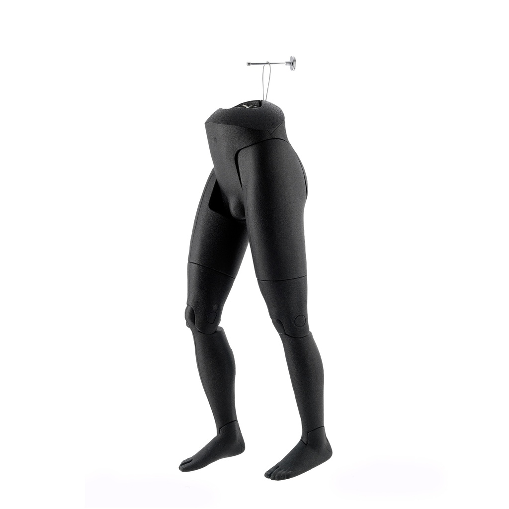 Movable leg display, men, black, including metal hanging loop | Bink ...